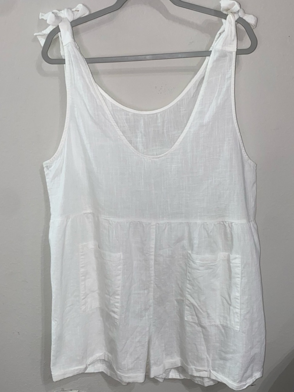 WHITE SHORTS ROMPER BEACH COVER UP